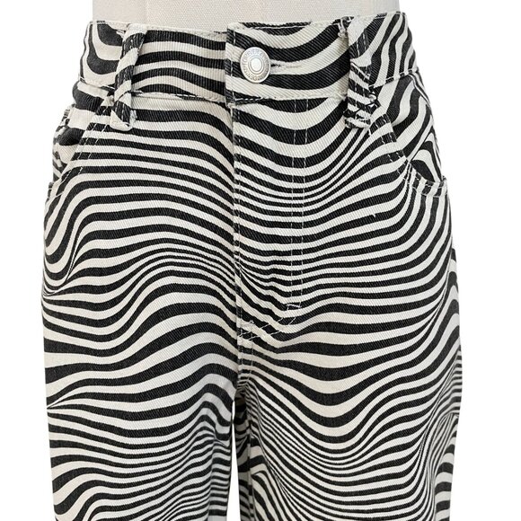 Forever 21 Zebra Pants 29 Y2K Streetwear Baddie Safari Festival Coastal Chic - Picture 6 of 10
